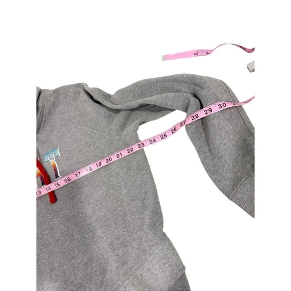 Ariat Women's REAL Crossover Sweatshirt Gray Cowl Neck color Logo Spell Out XXL - Picture 5 of 6